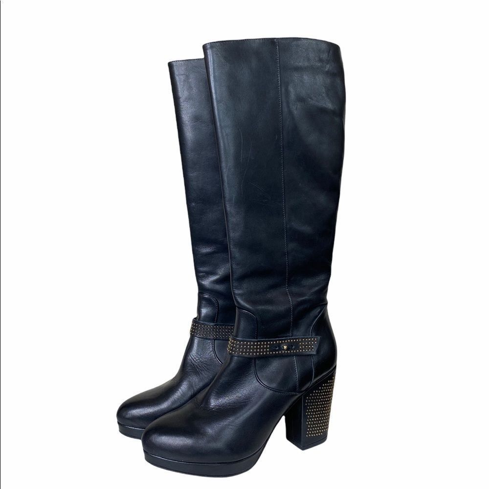 Topshop Premium Studded tall boots NWOB